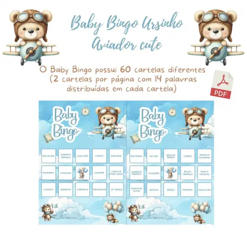 Baby Bingo Ursinho Aviador Cute (60 Cartelas) pdf