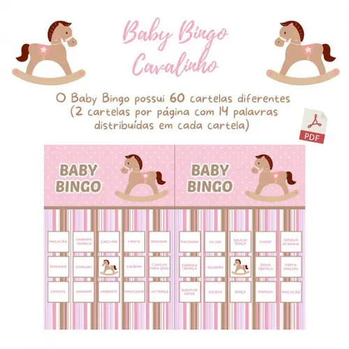 Baby Bingo Cavalinho - Rosa (60 Cartelas) pdf