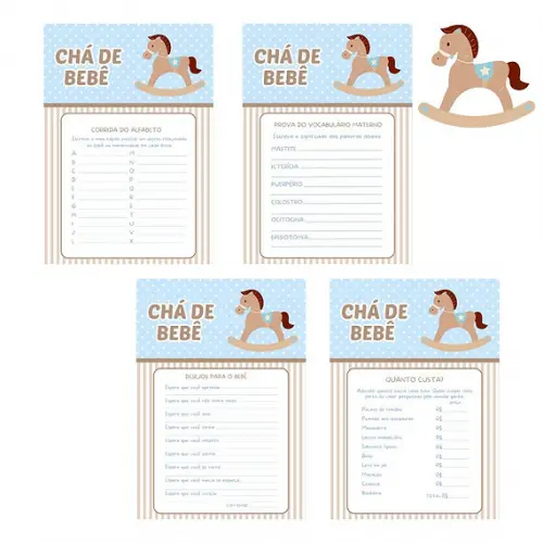 Kit Brincadeiras Chá de Bebê Cavalinho -pdf