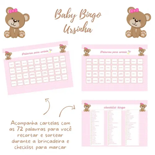 Baby Bingo Ursinha Rosa (60 Cartelas) pdf