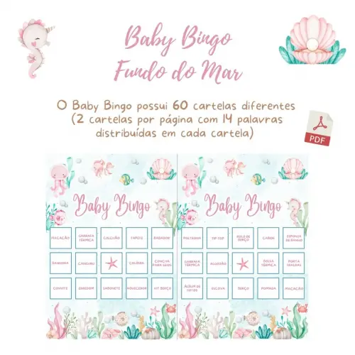 Baby Bingo Fundo do Mar (60 Cartelas) pdf