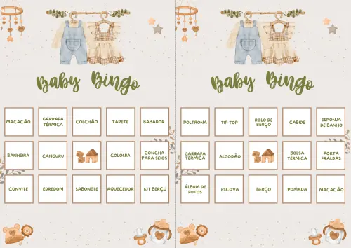 Baby Bingo Chá Revelação Vintage (60 Cartelas) pdf
