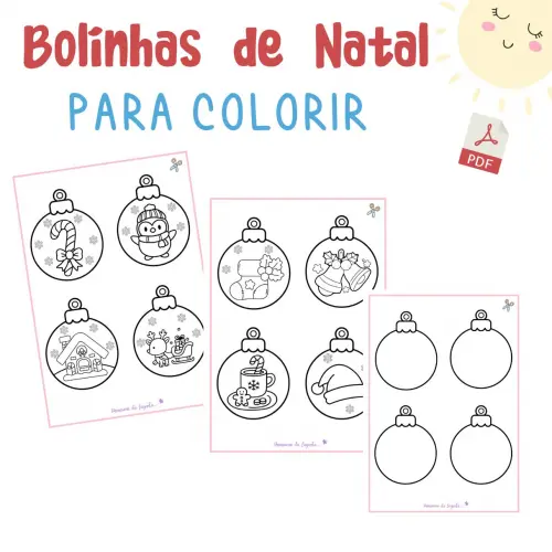 Bolinhas de Natal para Colorir (pdf)