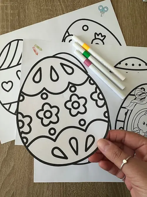 Ovos de Páscoa para Colorir (arquivo Pdf)