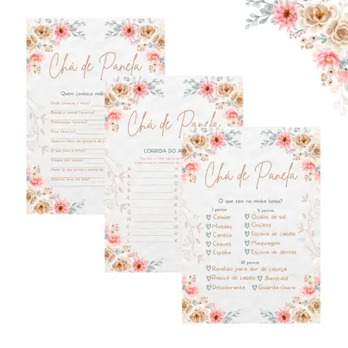 Kit Brincadeiras Chá de Panela Floral (pdf)
