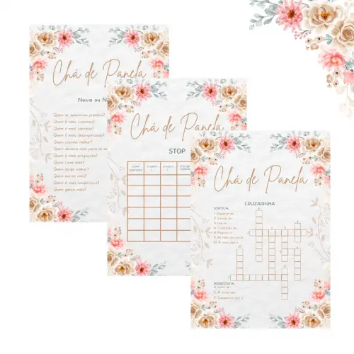 Kit Brincadeiras Chá de Panela Floral (pdf)