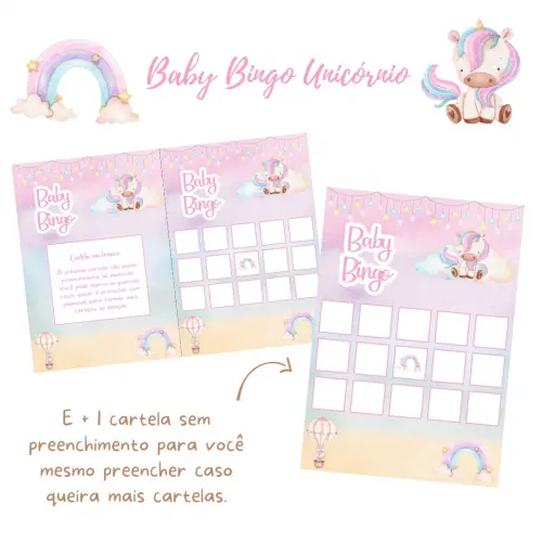 Baby Bingo Unicórnio (60 Cartelas) pdf