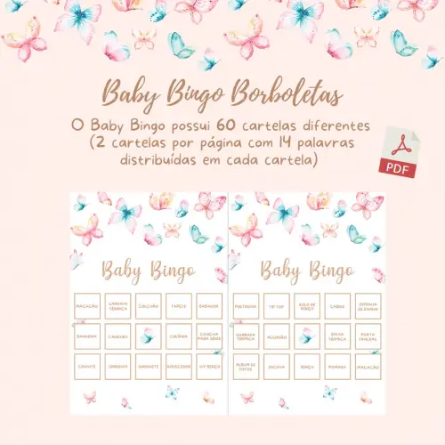 Baby Bingo Borboletas (60 Cartelas) pdf
