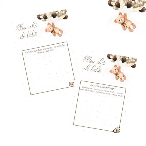Kit Brincadeiras Chá de Bebê - Ursinho Balões 3
