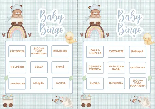 Baby Bingo Ursinho Arco-íris - 100 Cartelas pdf