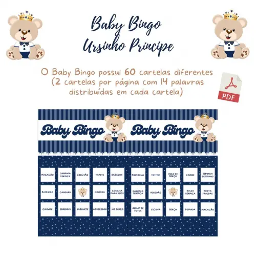Baby Bingo Ursinho Príncipe (60 Cartelas) pdf