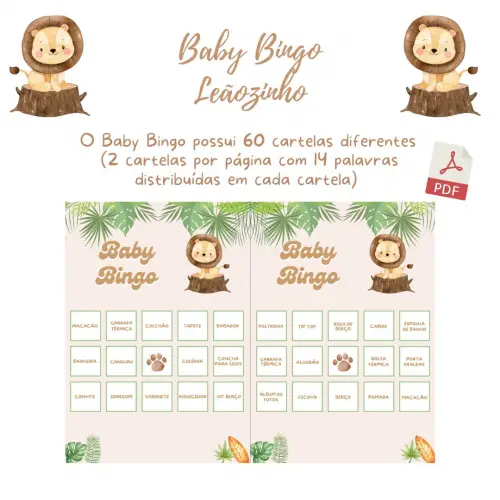 Baby Bingo Leãozinho (60 Cartelas) pdf