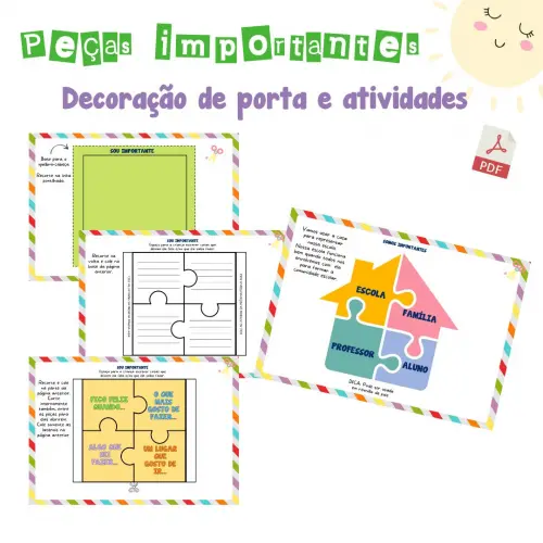Peças Importantes - Decoração Porta Sala e Atividades (pdf)