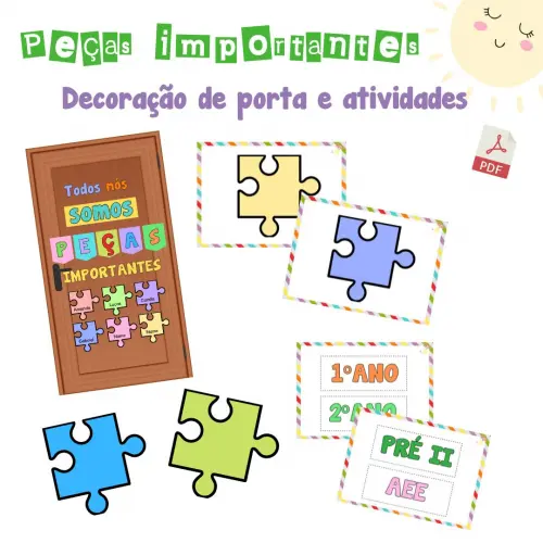 Peças Importantes - Decoração Porta Sala e Atividades (pdf)