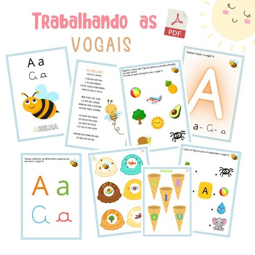 Atividade Trabalhando as vogais PDF