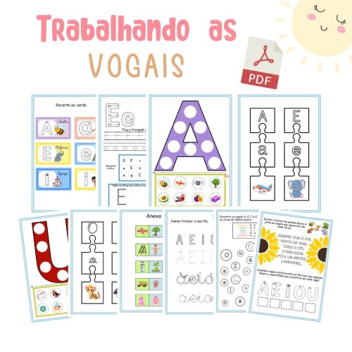 Atividade Trabalhando as vogais PDF