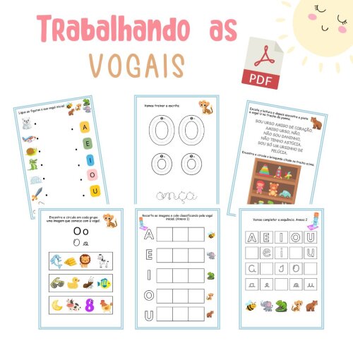 Atividade Trabalhando as vogais PDF