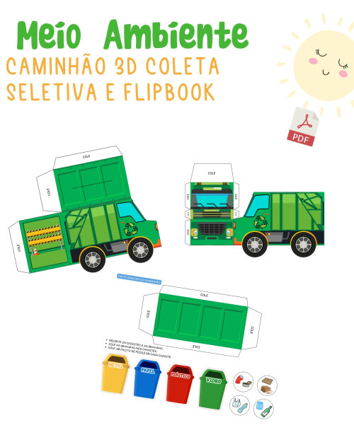 Caminhão 3D Coleta Seletiva + Flipbook(PDF)