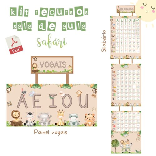 Kit Recursos para Sala de Aula - Safári (arquivo PDF)