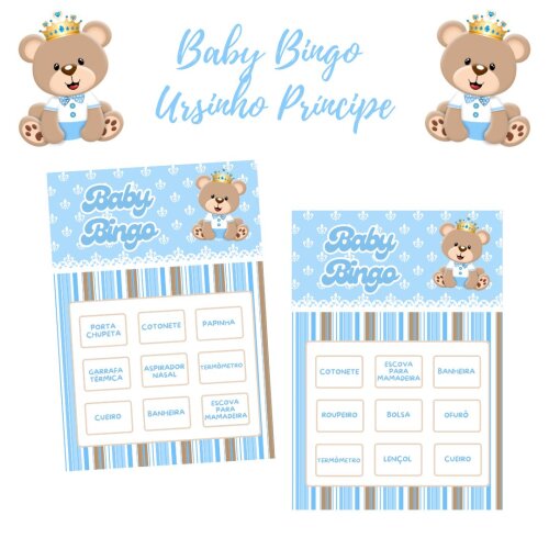 Baby Bingo Ursinho Príncipe (100 cartelas) - PDF
