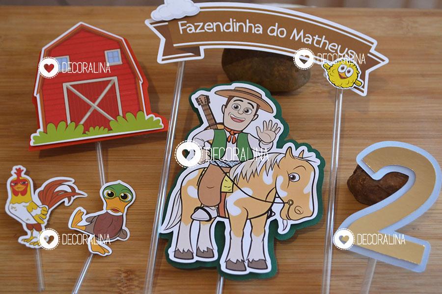 Topo de Bolo Fazenda do Zenon Cenário Topo de Bolo Zenon