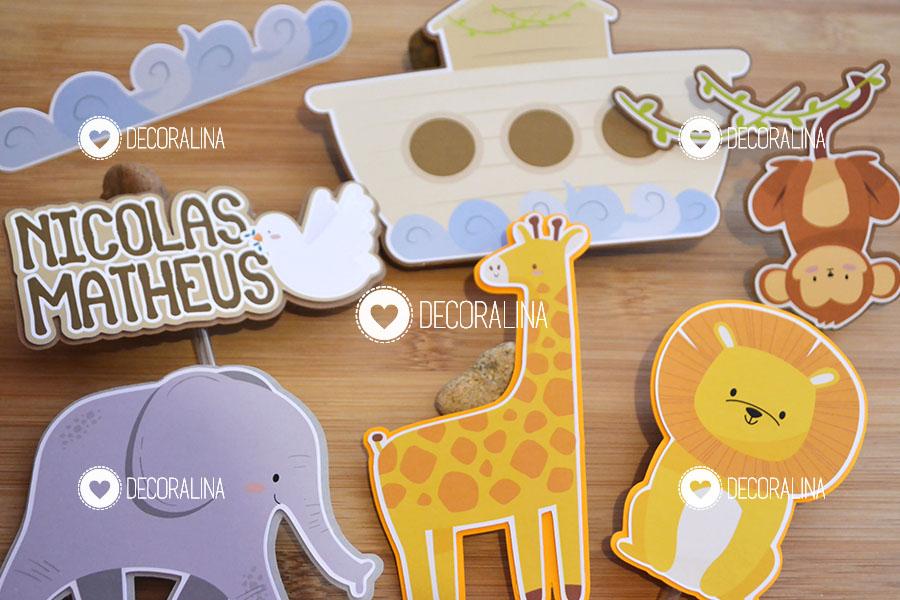 Topo de Bolo Arca de Noé