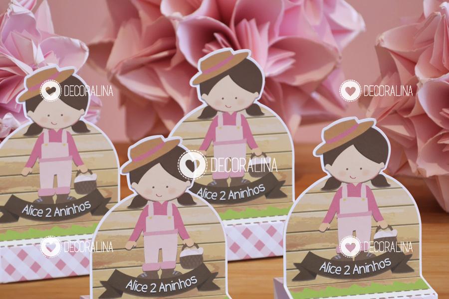 Lembrancinha Fazendinha Rosa Porta Bis Duplo Fazendinha Menina Ro