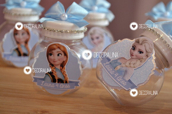 Lembrancinha Frozen Luxo Baleirinho Frozen Luxo Elsa Anna