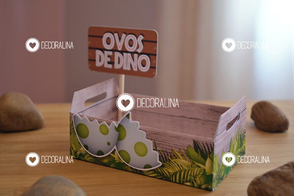Lembrancinha Dinossauro Jurassic Caixote Dinossauro Ovos