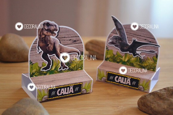 Lembrancinha Dinossauro Jurassic Porta Bis Dinossauro