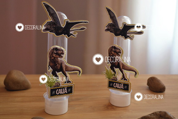 Lembrancinha Dinossauro Jurassic Tubete Dinossauro Jurassic