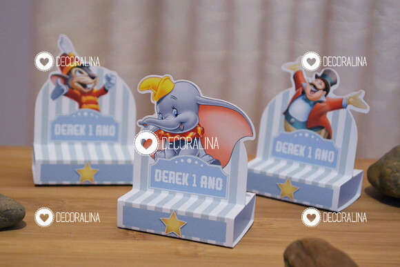 Lembrancinha Dumbo Porta Bis Duplo Dumbo Circo
