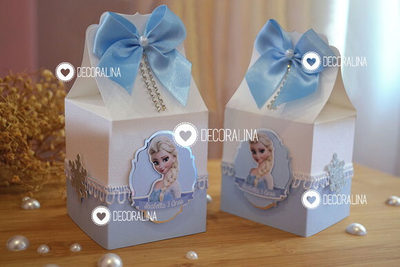Lembrancinha Frozen Luxo Caixinha Frozen Luxo Milk