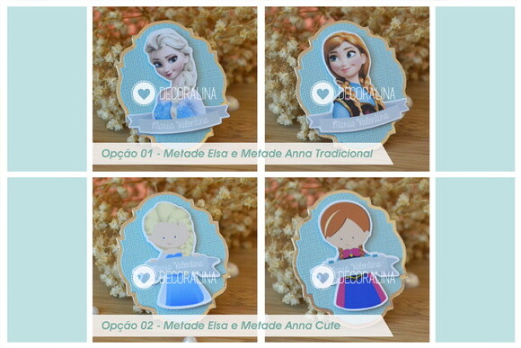 Lembrancinha Frozen Luxo Caixinha Tradicional e Cute Prata