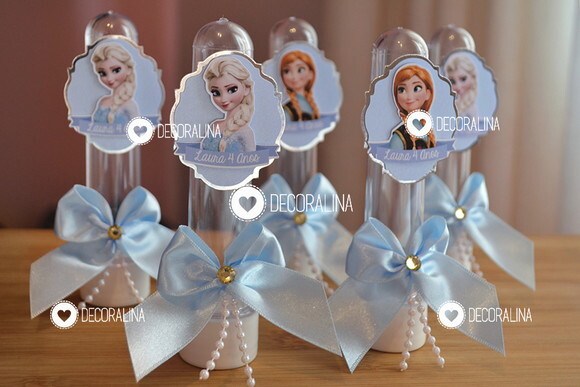 Lembrancinha Frozen Luxo Tubete Frozen Tradicional ou Cute
