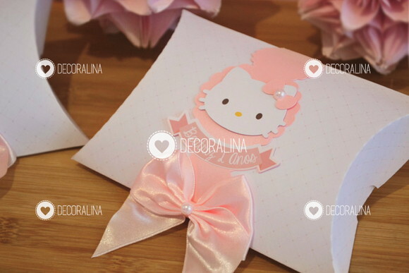 Lembrancinha Hello Kitty Caixinha Travesseiro Hello Kitty
