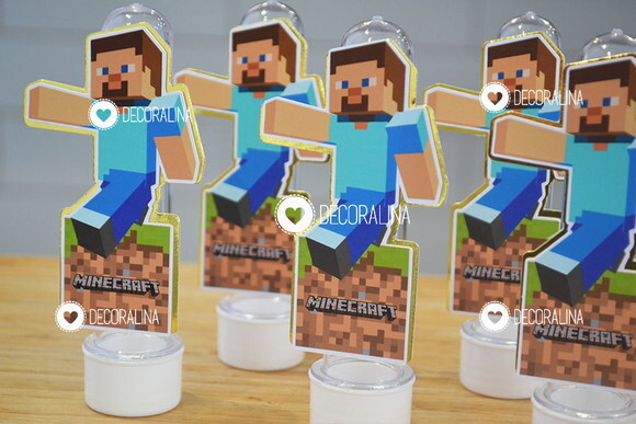 Lembrancinha Minecraft Tubete Minecraft