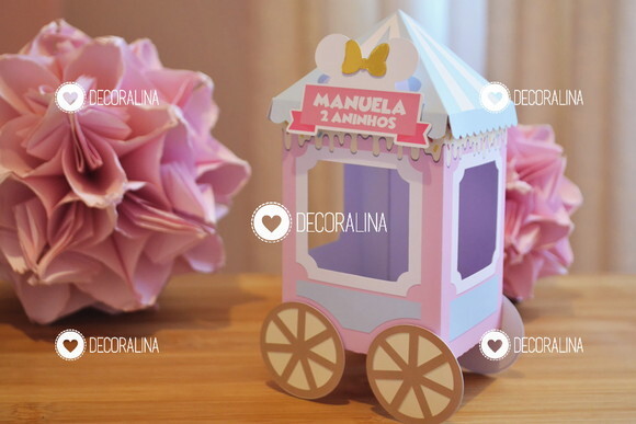 Lembrancinha Minnie Confeiteira Pipoqueira Confeitaria Minni