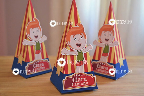 Lembrancinha Mundo Bita Circo Cone Vertical Bita Circo