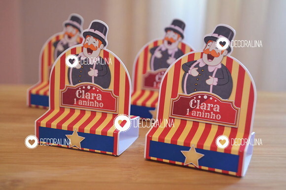 Lembrancinha Mundo Bita Circo Porta Bis Duplo Bita Circo