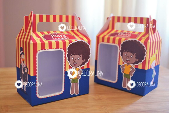 Lembrancinha Mundo Bita Circo Cute Caixinha Alça Vitrine