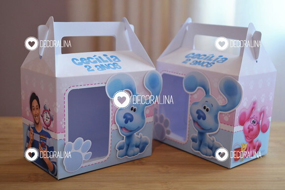 Lembrancinha Pistas de Blue e Você Caixinha Alça Vitrine