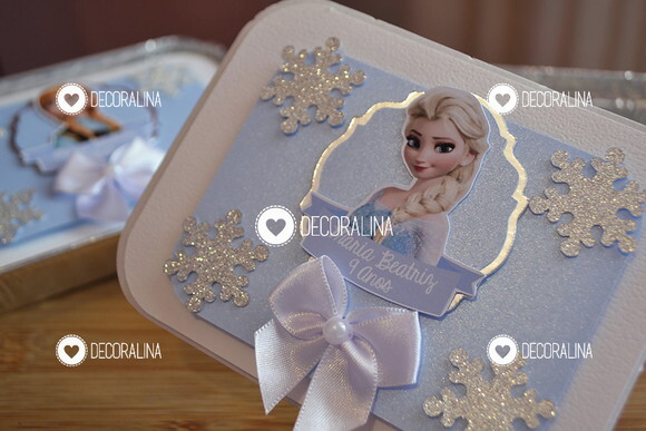 Lembrancinha Frozen Marmitinha Frozen Luxo