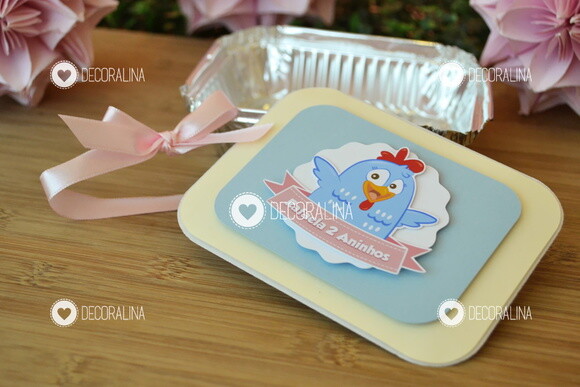 Marmitinha Galinha Pintadinha Lembrancinha Rosa e Azul