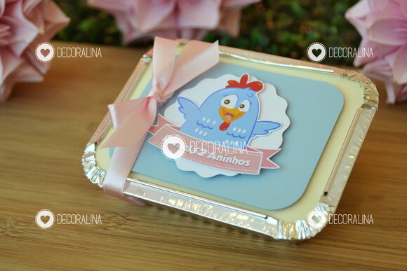 Marmitinha Galinha Pintadinha Lembrancinha Rosa e Azul