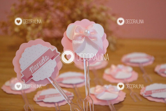 Topper Minnie Rosa Luxo para Docinho Topper para Doce