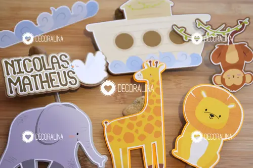 Topo de Bolo Arca de Noé