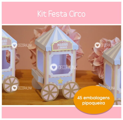 Kit Festa Circo Vintage Lembrancinha Circo