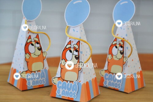 Lembrancinha Bluey e Bingo Cone Bluey e Bingo