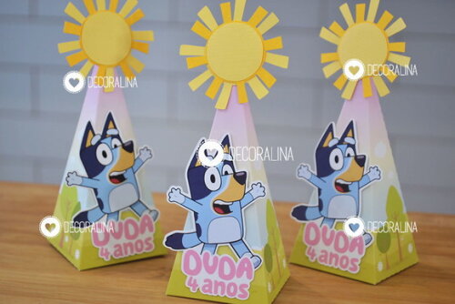 Lembrancinha Bluey e Bingo Cone Bluey e Bingo